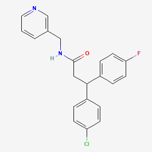 3-(4-chlorophenyl)-3-(4-fluorophenyl)-N-(3-pyridinylmethyl)propanamide