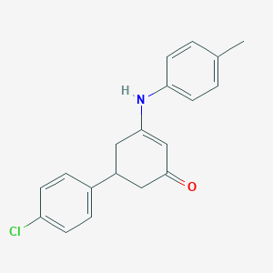 molecular formula C19H18ClNO B444260 5-(4-Chloro-phenyl)-3-p-tolylamino-cyclohex-2-enone 
