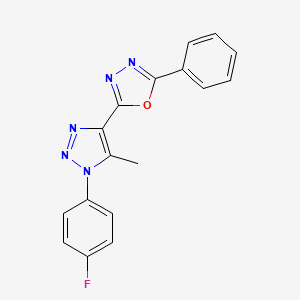 2-[1-(4-fluorophenyl)-5-methyl-1H-1,2,3-triazol-4-yl]-5-phenyl-1,3,4-oxadiazole