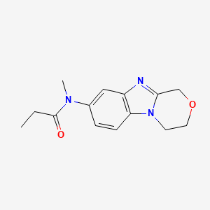 molecular formula C14H17N3O2 B4442625 N-(3,4-dihydro-1H-[1,4]oxazino[4,3-a]benzimidazol-8-yl)-N-methylpropanamide 