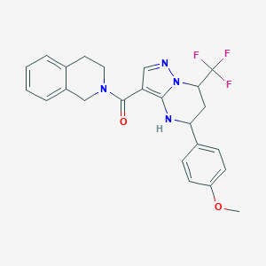 3,4-dihydroisoquinolin-2(1H)-yl[5-(4-methoxyphenyl)-7-(trifluoromethyl)-4,5,6,7-tetrahydropyrazolo[1,5-a]pyrimidin-3-yl]methanone