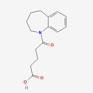 molecular formula C15H19NO3 B4442637 5-oxo-5-(2,3,4,5-tetrahydro-1H-1-benzazepin-1-yl)pentanoic acid 