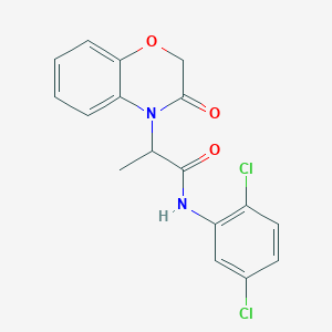 molecular formula C17H14Cl2N2O3 B4442640 N-(2,5-dichlorophenyl)-2-(3-oxo-2,3-dihydro-4H-1,4-benzoxazin-4-yl)propanamide 