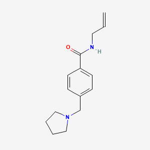 molecular formula C15H20N2O B4442645 N-allyl-4-(1-pyrrolidinylmethyl)benzamide 