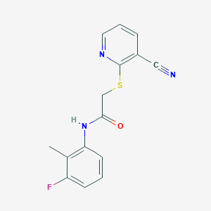 2-[(3-cyano-2-pyridinyl)thio]-N-(3-fluoro-2-methylphenyl)acetamide