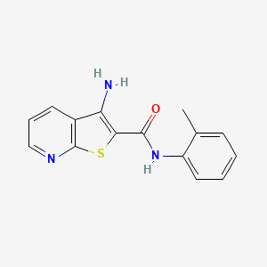 molecular formula C15H13N3OS B4442658 3-amino-N-(2-methylphenyl)thieno[2,3-b]pyridine-2-carboxamide 