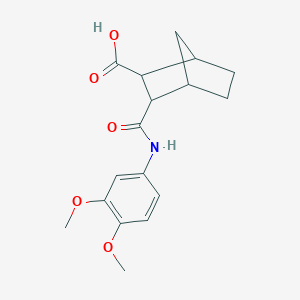 molecular formula C17H21NO5 B444266 3-{[(3,4-Dimethoxyphenyl)amino]carbonyl}bicyclo[2.2.1]heptane-2-carboxylic acid 