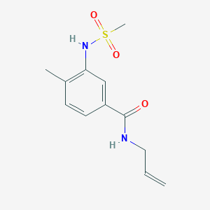 molecular formula C12H16N2O3S B4442665 N-allyl-4-methyl-3-[(methylsulfonyl)amino]benzamide 