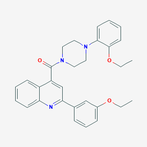 molecular formula C30H31N3O3 B444267 2-(3-Ethoxyphenyl)-4-{[4-(2-ethoxyphenyl)-1-piperazinyl]carbonyl}quinoline 