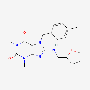 1,3-dimethyl-7-(4-methylbenzyl)-8-[(tetrahydro-2-furanylmethyl)amino]-3,7-dihydro-1H-purine-2,6-dione