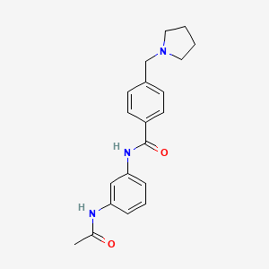 N-[3-(acetylamino)phenyl]-4-(1-pyrrolidinylmethyl)benzamide