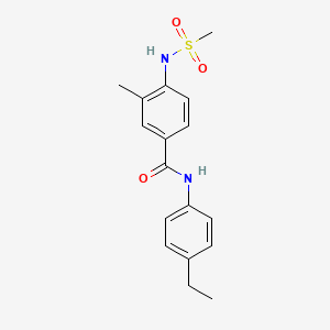 molecular formula C17H20N2O3S B4442707 N-(4-ethylphenyl)-3-methyl-4-[(methylsulfonyl)amino]benzamide 