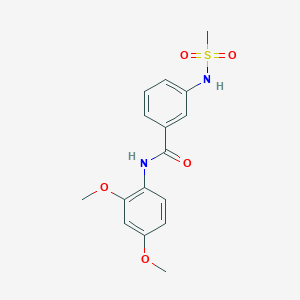 molecular formula C16H18N2O5S B4442720 N-(2,4-dimethoxyphenyl)-3-[(methylsulfonyl)amino]benzamide 