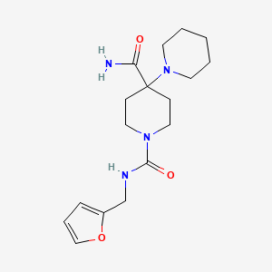 molecular formula C17H26N4O3 B4442736 N~1~'-(2-furylmethyl)-1,4'-bipiperidine-1',4'-dicarboxamide 