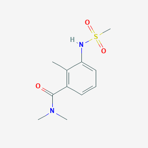 molecular formula C11H16N2O3S B4442742 N,N,2-trimethyl-3-[(methylsulfonyl)amino]benzamide 