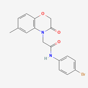 N-(4-bromophenyl)-2-(6-methyl-3-oxo-2,3-dihydro-4H-1,4-benzoxazin-4-yl)acetamide