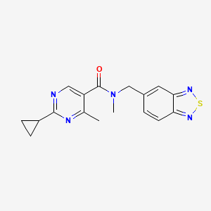 N-(2,1,3-benzothiadiazol-5-ylmethyl)-2-cyclopropyl-N,4-dimethylpyrimidine-5-carboxamide