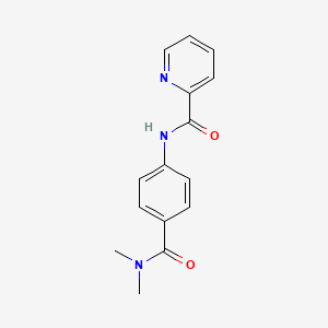 molecular formula C15H15N3O2 B4442791 N-{4-[(dimethylamino)carbonyl]phenyl}-2-pyridinecarboxamide 