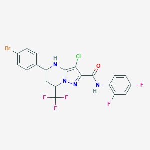 5-(4-bromophenyl)-3-chloro-N-(2,4-difluorophenyl)-7-(trifluoromethyl)-4,5,6,7-tetrahydropyrazolo[1,5-a]pyrimidine-2-carboxamide