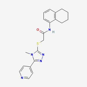 2-{[4-methyl-5-(4-pyridinyl)-4H-1,2,4-triazol-3-yl]thio}-N-(5,6,7,8-tetrahydro-1-naphthalenyl)acetamide