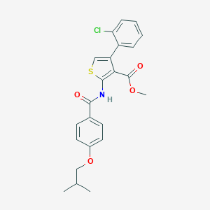 molecular formula C23H22ClNO4S B444282 Methyl 4-(2-chlorophenyl)-2-[(4-isobutoxybenzoyl)amino]-3-thiophenecarboxylate 