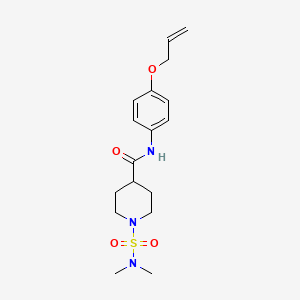 molecular formula C17H25N3O4S B4442849 N-[4-(allyloxy)phenyl]-1-[(dimethylamino)sulfonyl]-4-piperidinecarboxamide 