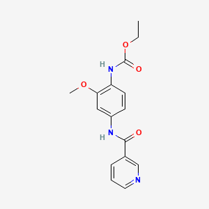 molecular formula C16H17N3O4 B4442864 ethyl {2-methoxy-4-[(3-pyridinylcarbonyl)amino]phenyl}carbamate 