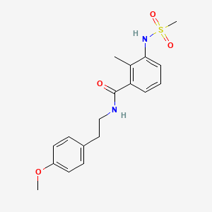 molecular formula C18H22N2O4S B4442873 N-[2-(4-methoxyphenyl)ethyl]-2-methyl-3-[(methylsulfonyl)amino]benzamide 