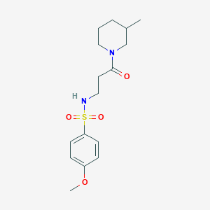 4-methoxy-N-[3-(3-methyl-1-piperidinyl)-3-oxopropyl]benzenesulfonamide