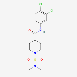 molecular formula C14H19Cl2N3O3S B4442905 N-(3,4-dichlorophenyl)-1-[(dimethylamino)sulfonyl]-4-piperidinecarboxamide 