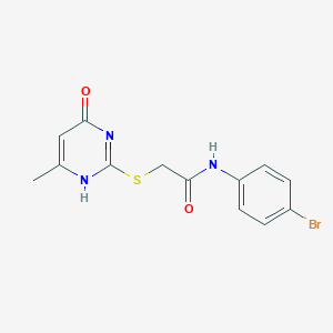 molecular formula C13H12BrN3O2S B444292 N-(4-Bromo-phenyl)-2-(4-hydroxy-6-methyl-pyrimidin-2-ylsulfanyl)-acetamide CAS No. 335216-41-6