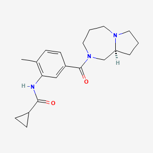 N-{5-[(9aS)-hexahydro-1H-pyrrolo[1,2-a][1,4]diazepin-2(3H)-ylcarbonyl]-2-methylphenyl}cyclopropanecarboxamide