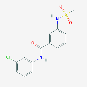 molecular formula C14H13ClN2O3S B4442961 N-(3-chlorophenyl)-3-[(methylsulfonyl)amino]benzamide 