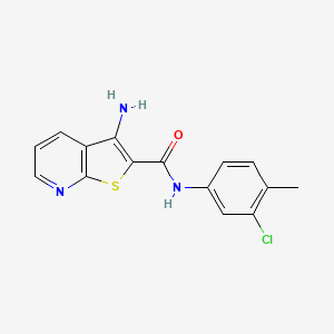 molecular formula C15H12ClN3OS B4442963 3-amino-N-(3-chloro-4-methylphenyl)thieno[2,3-b]pyridine-2-carboxamide 