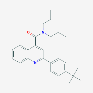 molecular formula C26H32N2O B444303 2-(4-tert-butylphenyl)-N,N-dipropylquinoline-4-carboxamide 