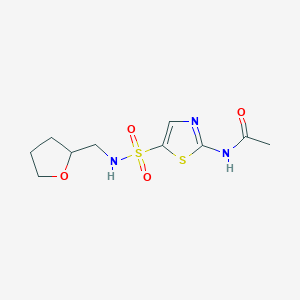 molecular formula C10H15N3O4S2 B4443034 N-(5-{[(tetrahydro-2-furanylmethyl)amino]sulfonyl}-1,3-thiazol-2-yl)acetamide 