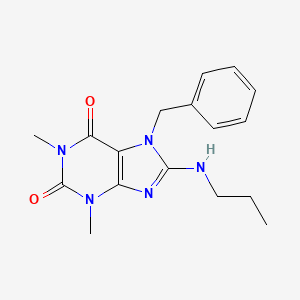 7-benzyl-1,3-dimethyl-8-(propylamino)-3,7-dihydro-1H-purine-2,6-dione