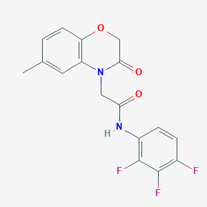 2-(6-methyl-3-oxo-2,3-dihydro-4H-1,4-benzoxazin-4-yl)-N-(2,3,4-trifluorophenyl)acetamide