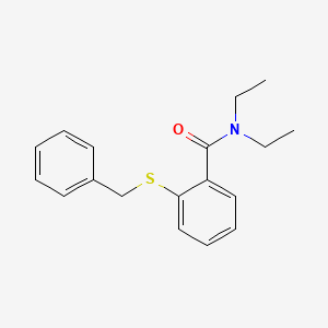 molecular formula C18H21NOS B4443072 2-(benzylthio)-N,N-diethylbenzamide 