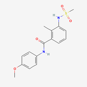 molecular formula C16H18N2O4S B4443081 N-(4-methoxyphenyl)-2-methyl-3-[(methylsulfonyl)amino]benzamide 