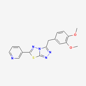 3-(3,4-dimethoxybenzyl)-6-(3-pyridinyl)[1,2,4]triazolo[3,4-b][1,3,4]thiadiazole