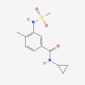 molecular formula C12H16N2O3S B4443097 N-CYCLOPROPYL-3-METHANESULFONAMIDO-4-METHYLBENZAMIDE 