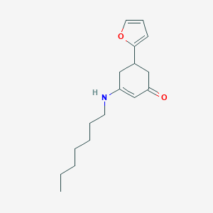 5-(Furan-2-yl)-3-(heptylamino)cyclohex-2-en-1-one
