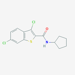 molecular formula C14H13Cl2NOS B444311 3,6-dichloro-N-cyclopentyl-1-benzothiophene-2-carboxamide 