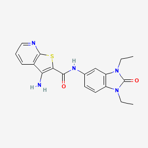 3-amino-N-(1,3-diethyl-2-oxo-2,3-dihydro-1H-benzimidazol-5-yl)thieno[2,3-b]pyridine-2-carboxamide