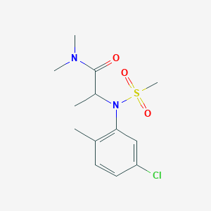 molecular formula C13H19ClN2O3S B4443146 N~2~-(5-chloro-2-methylphenyl)-N~1~,N~1~-dimethyl-N~2~-(methylsulfonyl)alaninamide 