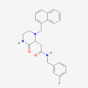 N-(3-fluorobenzyl)-2-[1-(1-naphthylmethyl)-3-oxo-2-piperazinyl]acetamide