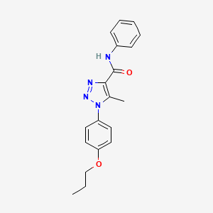 molecular formula C19H20N4O2 B4443205 5-methyl-N-phenyl-1-(4-propoxyphenyl)-1H-1,2,3-triazole-4-carboxamide 