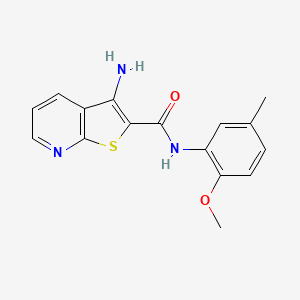 molecular formula C16H15N3O2S B4443214 3-amino-N-(2-methoxy-5-methylphenyl)thieno[2,3-b]pyridine-2-carboxamide 