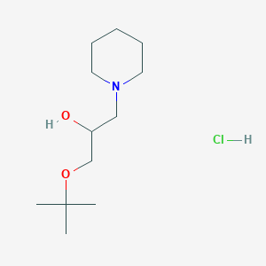 molecular formula C12H26ClNO2 B4443223 1-[(2-Methylpropan-2-yl)oxy]-3-piperidin-1-ylpropan-2-ol;hydrochloride 